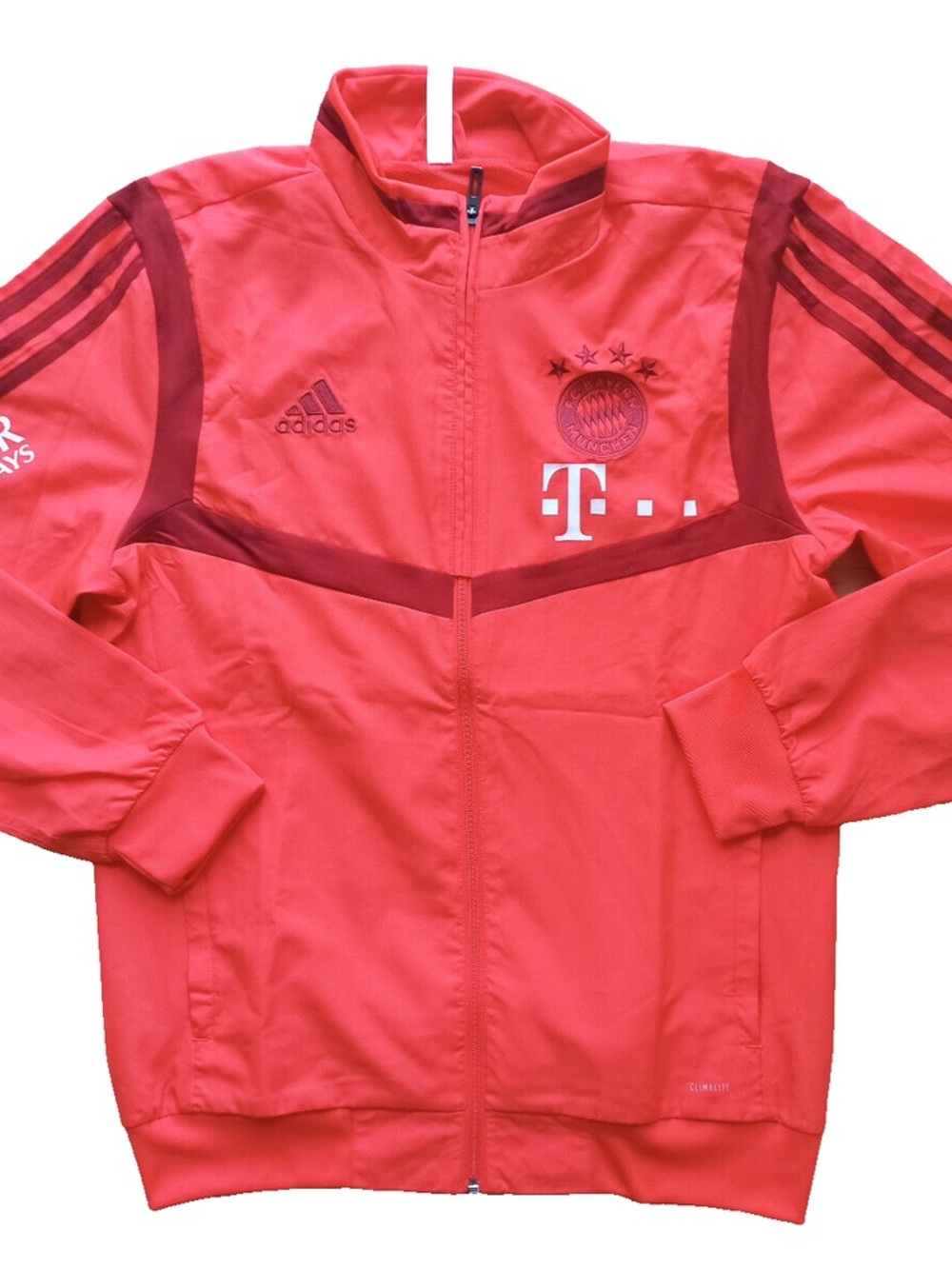 RAREAdidas FC Bayern München Presentation Jacket Red Qatar Airways Climalite NWT